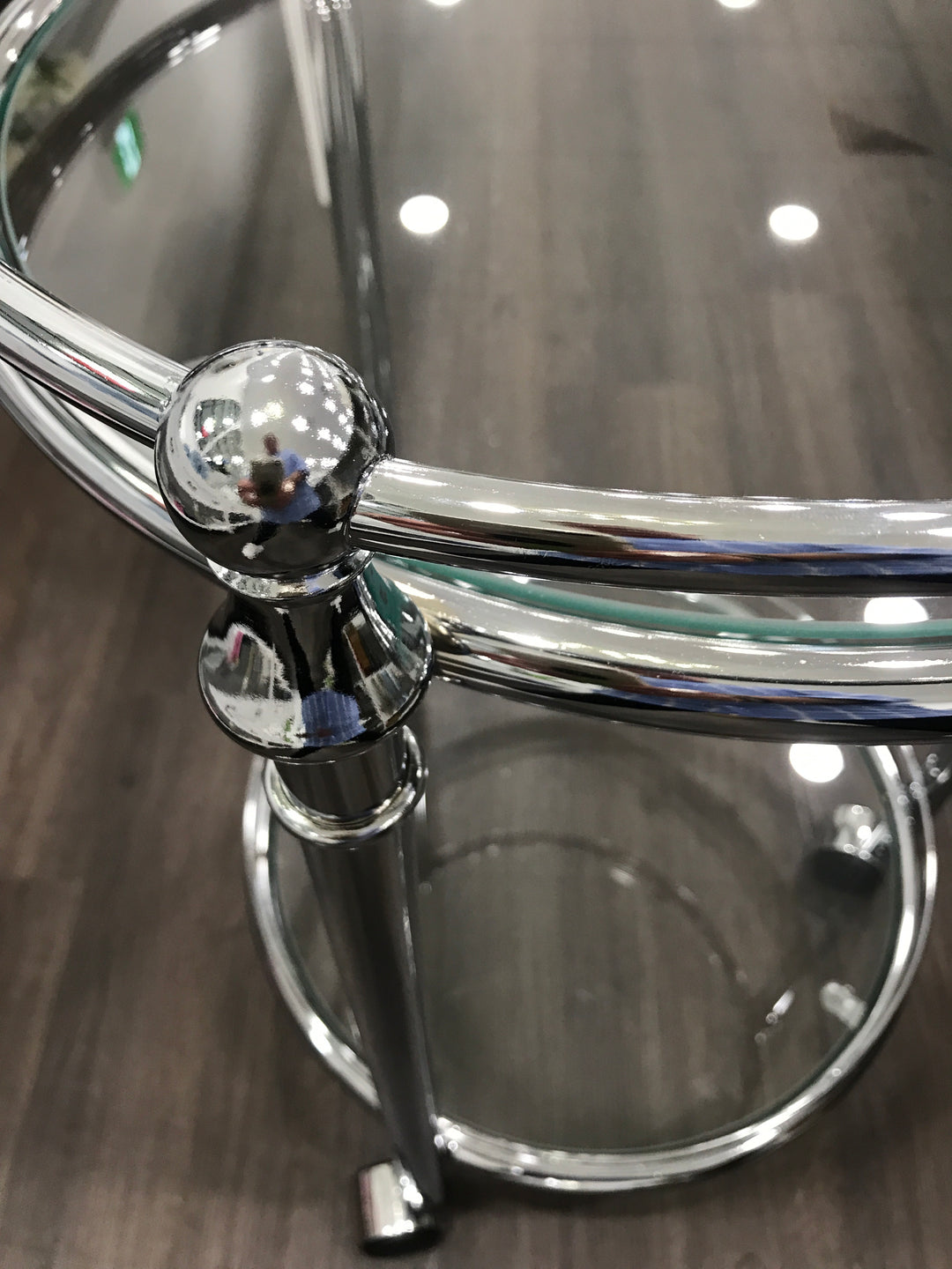 Queen Silver Round Bar Cart
