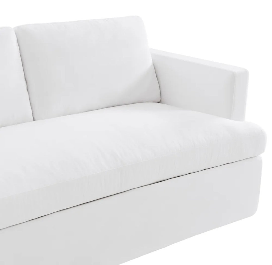 Manhattan 2 Seater Sofa White Linen