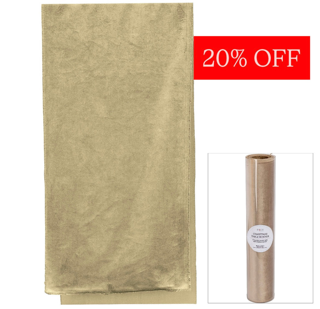 Luxe Velvet Table Runner Champagne