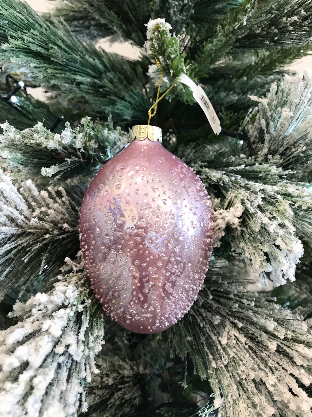 Glass 12.5cm Lilac Egg