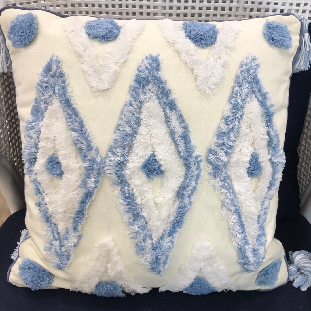 Hamptons Cushion Blue Diamond