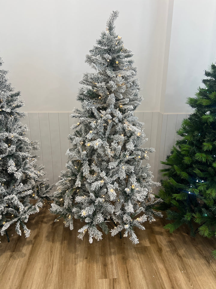 Thredbo Flocked 180cm Christmas Tree 260 LED lights