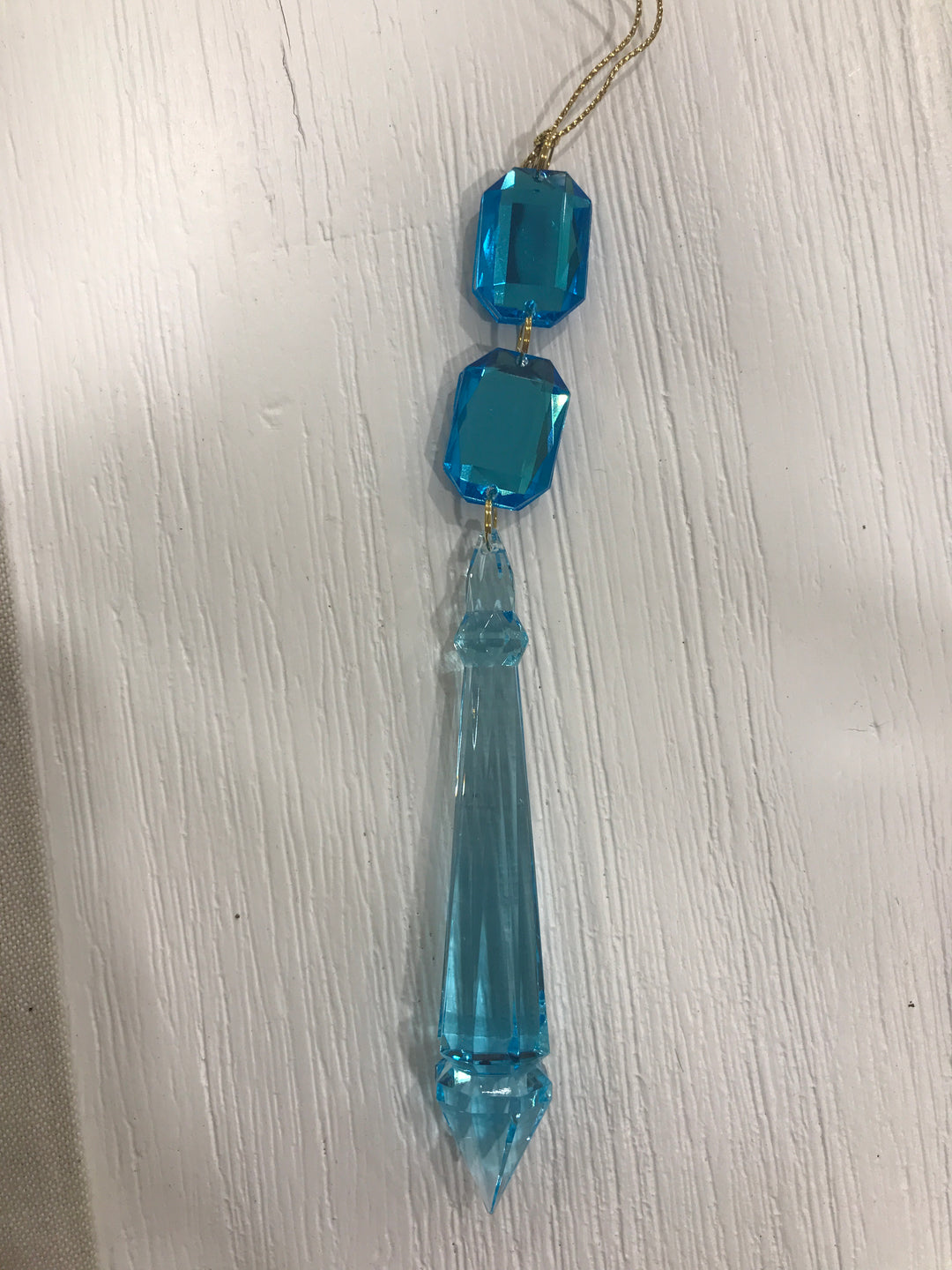 Hanging Jewel Drop Narrow Teal