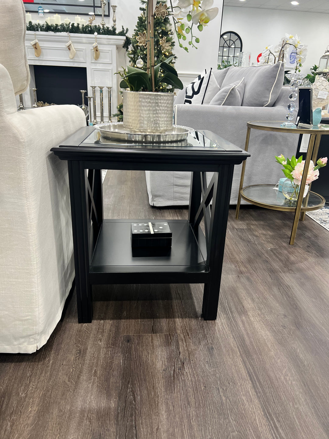 Sorrento Square Side Table Black