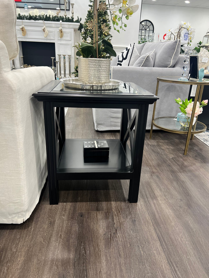 Sorrento Square Side Table Black