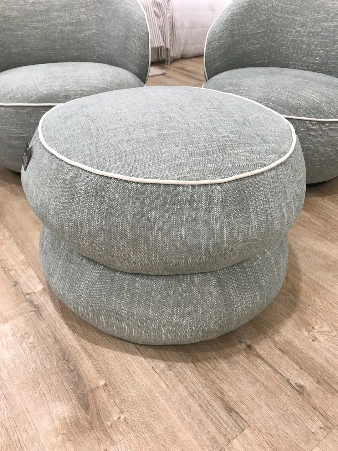 Grace Ottoman Sage/Ivory