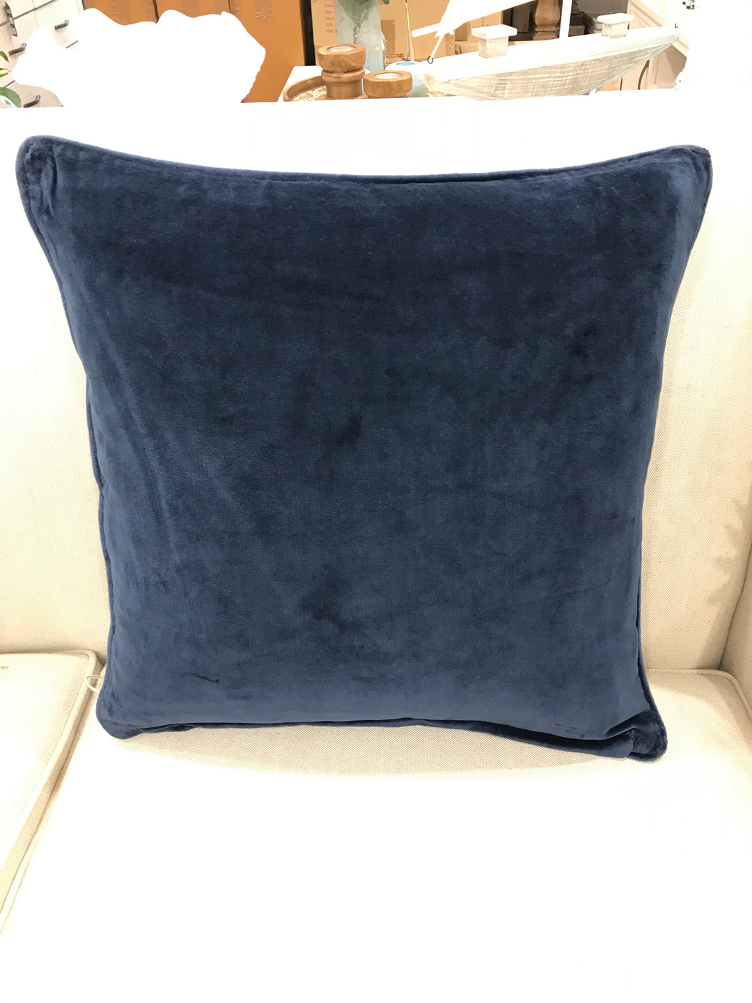 Hamptons Chelsea Velvet Navy Cushion