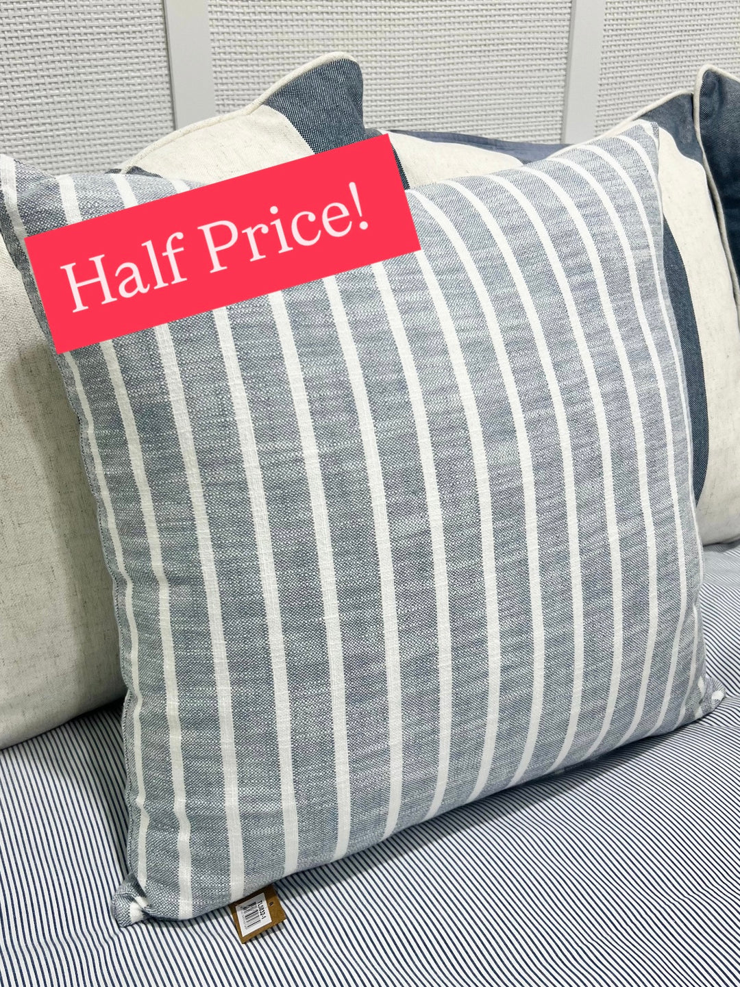 Cushion Harbour Stripe Chambray
