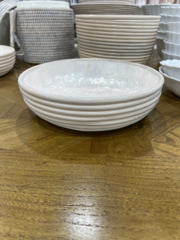 Joop White Capiz Low Dish