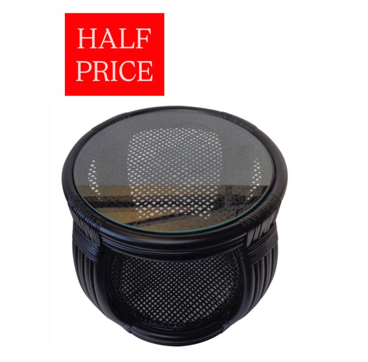 Cayman Rattan Side Table Black