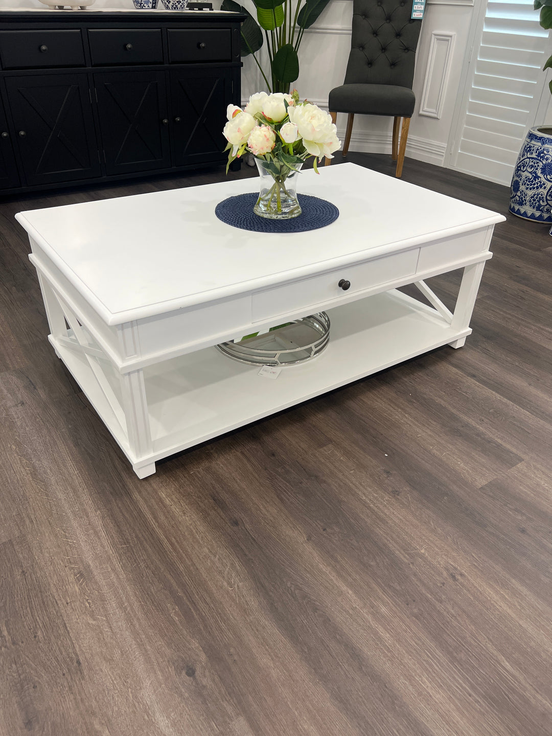 Hampton Rectangle Coffee Table with Drawer FLOORSTOCK