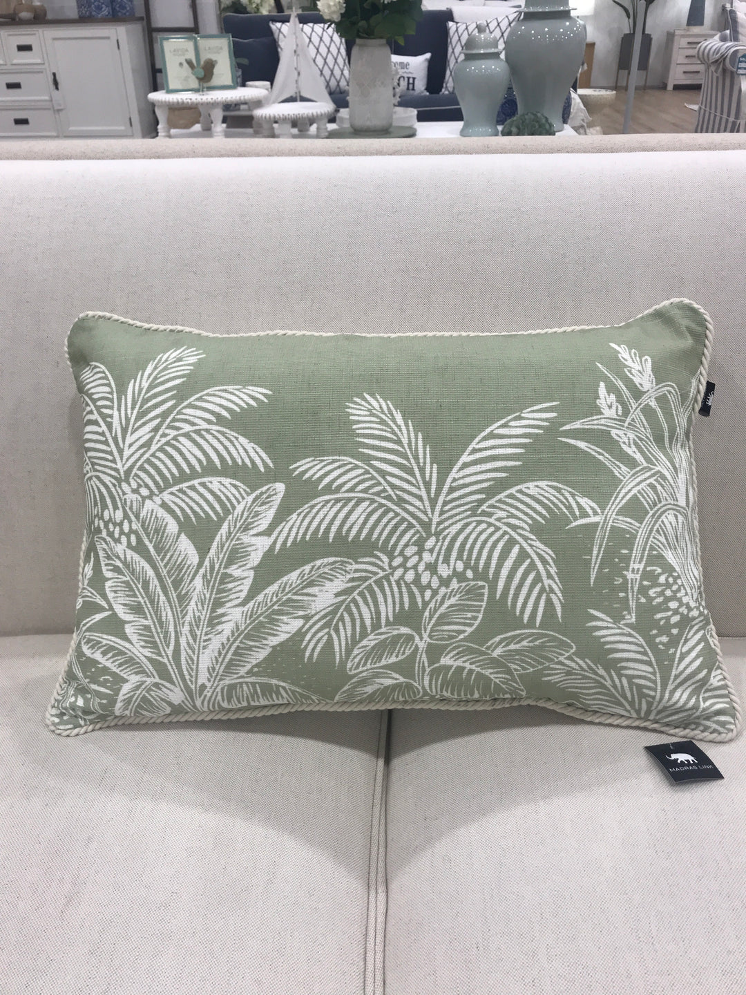 Hamptons Valley Green Cushion