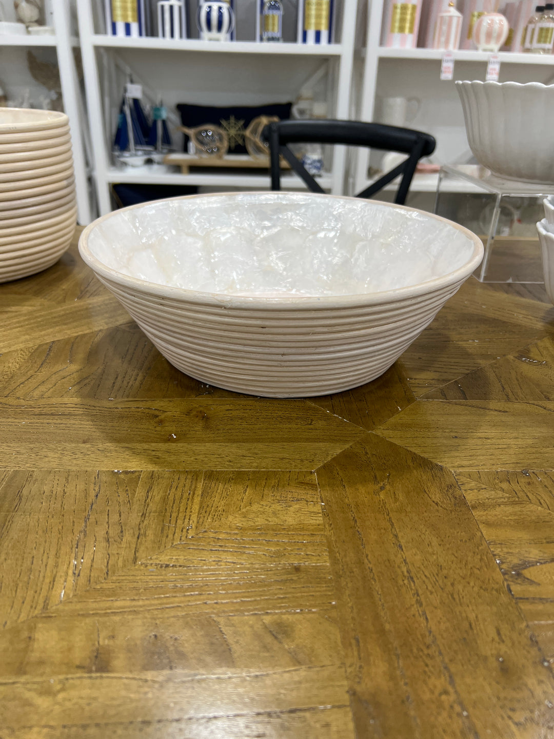 Joop White Capiz Tapered Bowl