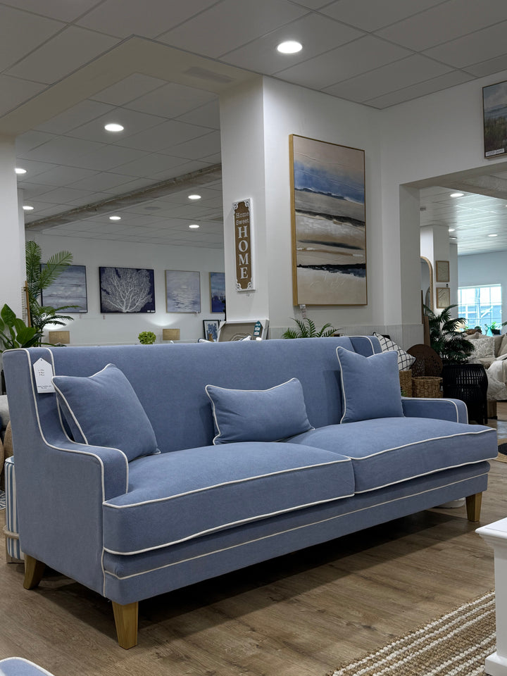Hudson 3 Seater Sofa Sky Blue