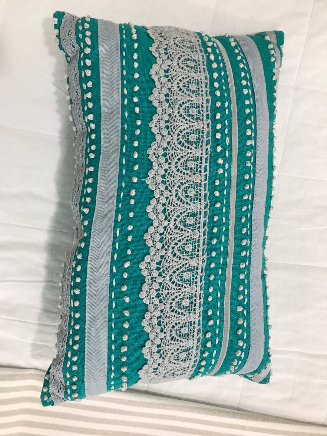 Green Lace Cushion