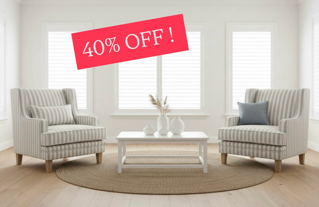 Bondi Hamptons Natural Stripe Armchair
