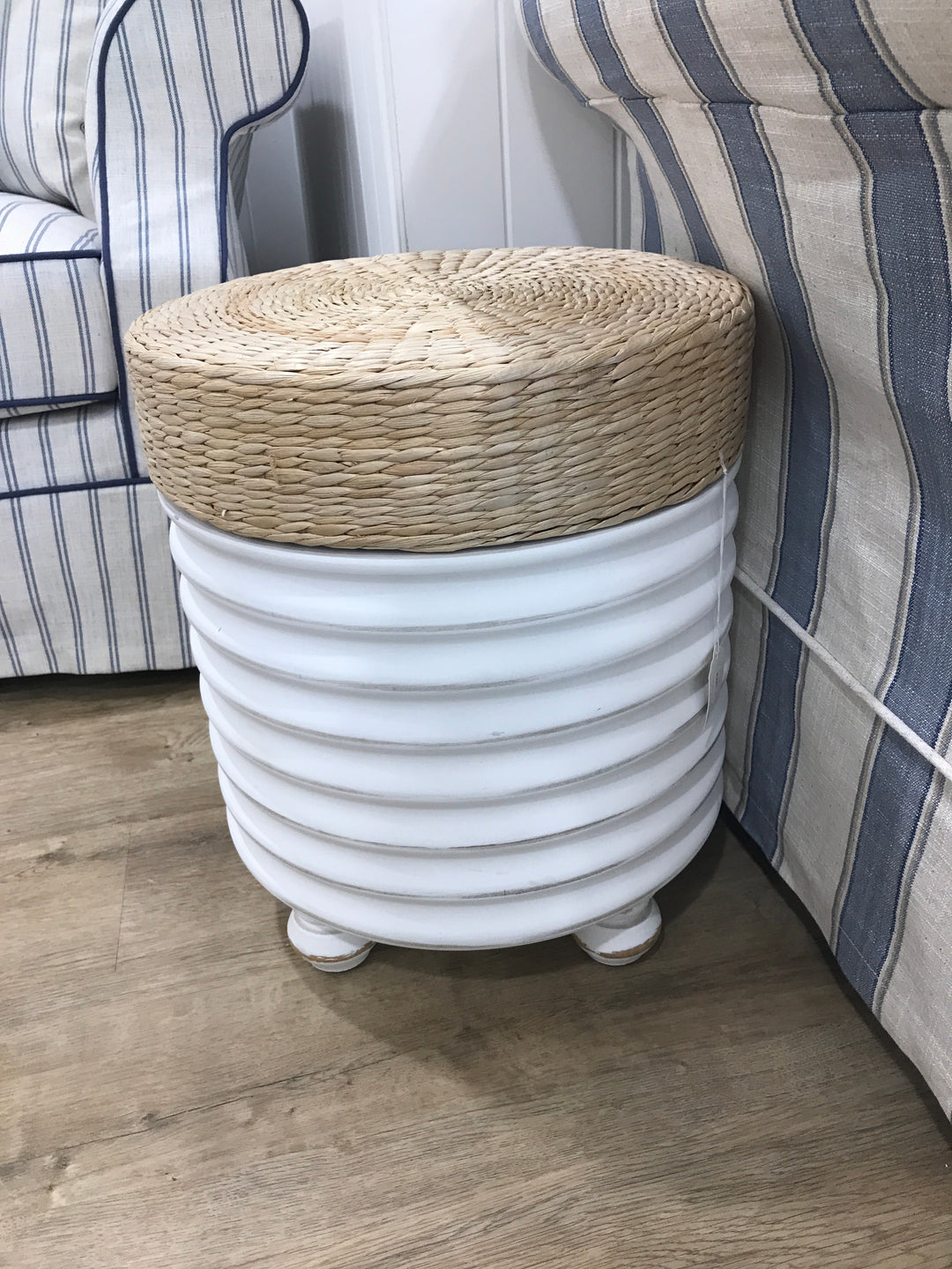 Hamptons Wave Stool Side Table FLOORSTOCK