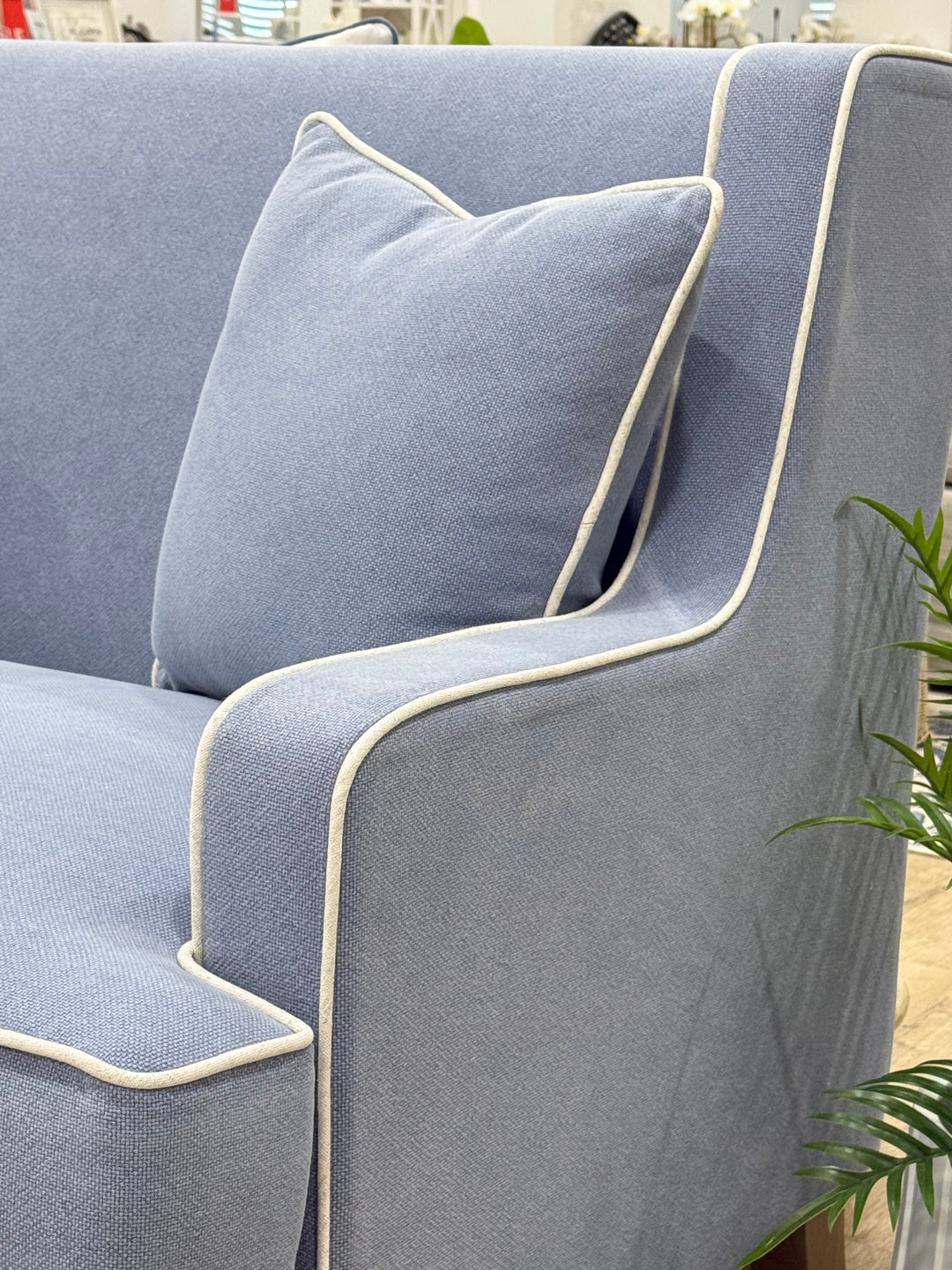 Hudson 3 Seater Sofa Sky Blue