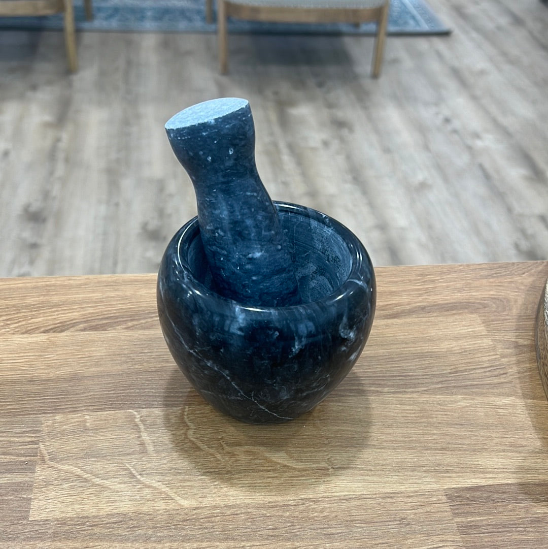 Marble Mortar & Pestal Black
