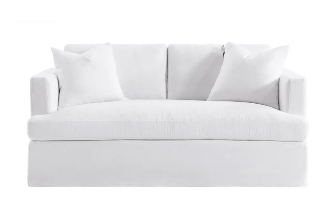 Manhattan 2 Seater Sofa White Linen