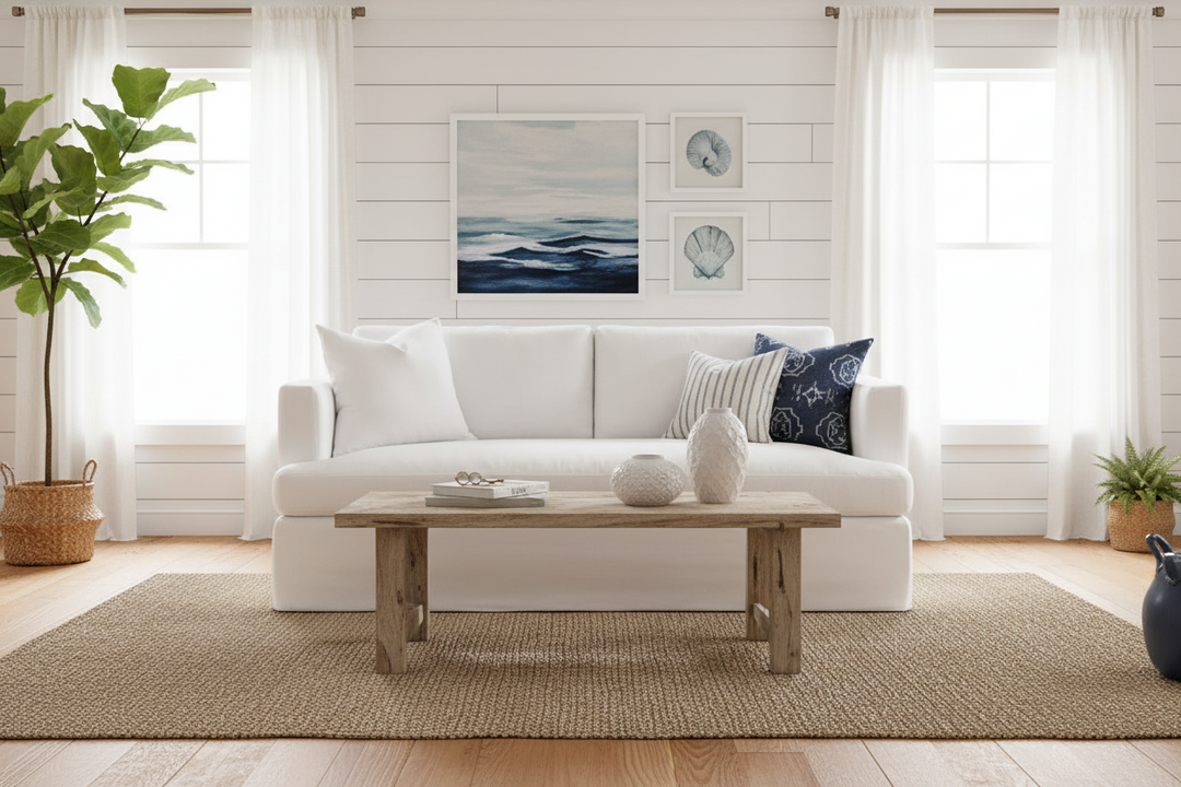 Manhattan 2 Seater Sofa White Linen