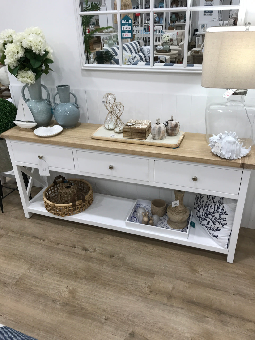 Hampton Style Console Table Laguna 3 Drawer Console Table 170cm X on sides – HAMPTONS STYLE ...