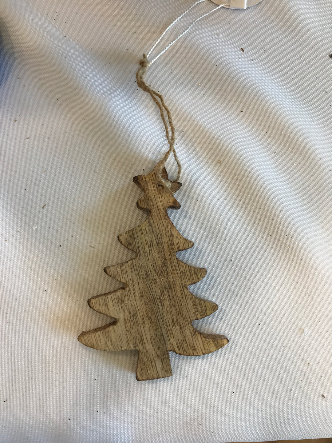 Mango Wood Xmas Hanger 10cm Brown 5 Asst