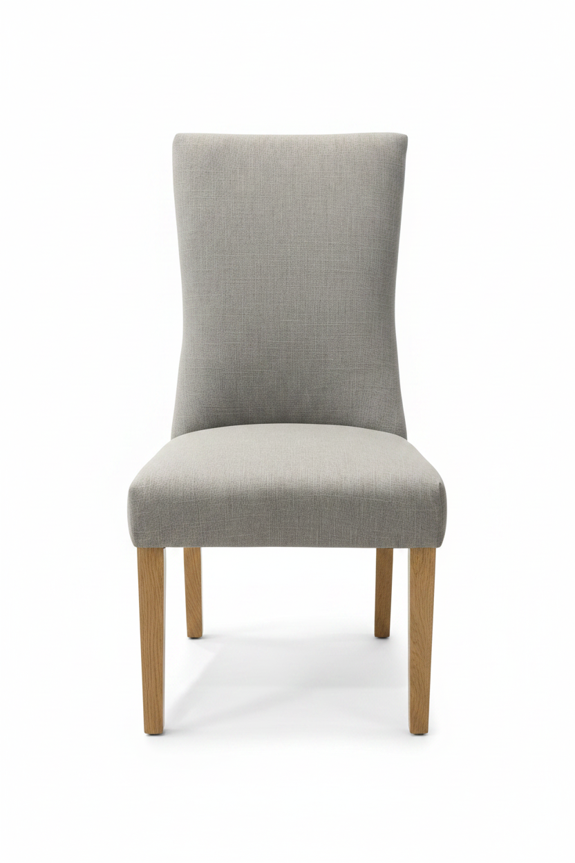 Storm Grey Linen Dining Chair