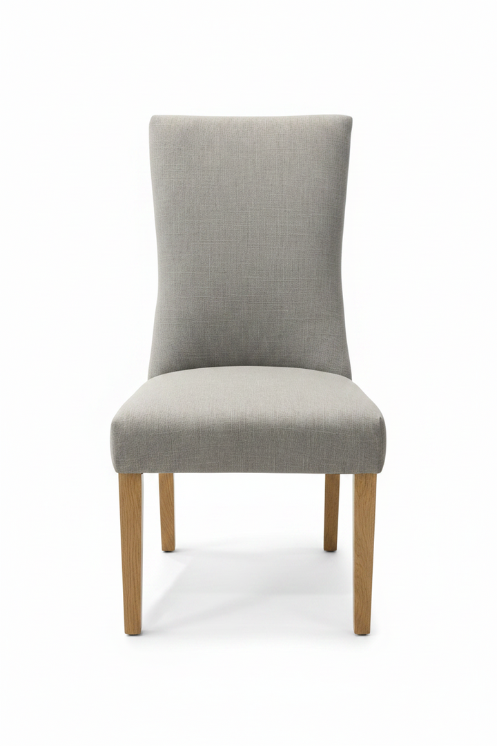Storm Grey Linen Dining Chair