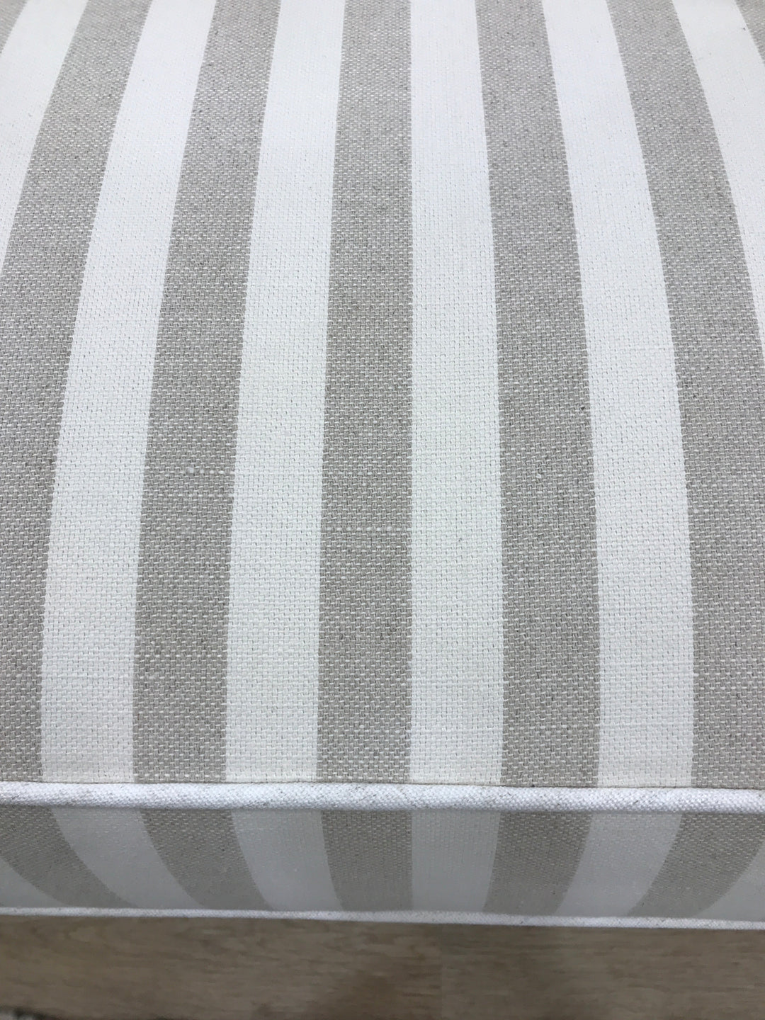 Ottoman Natural Stripe Square