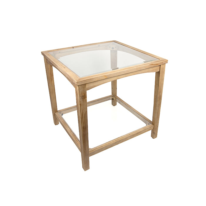 Yass Timber Double Shelf Square Side Table FLOORSTOCK