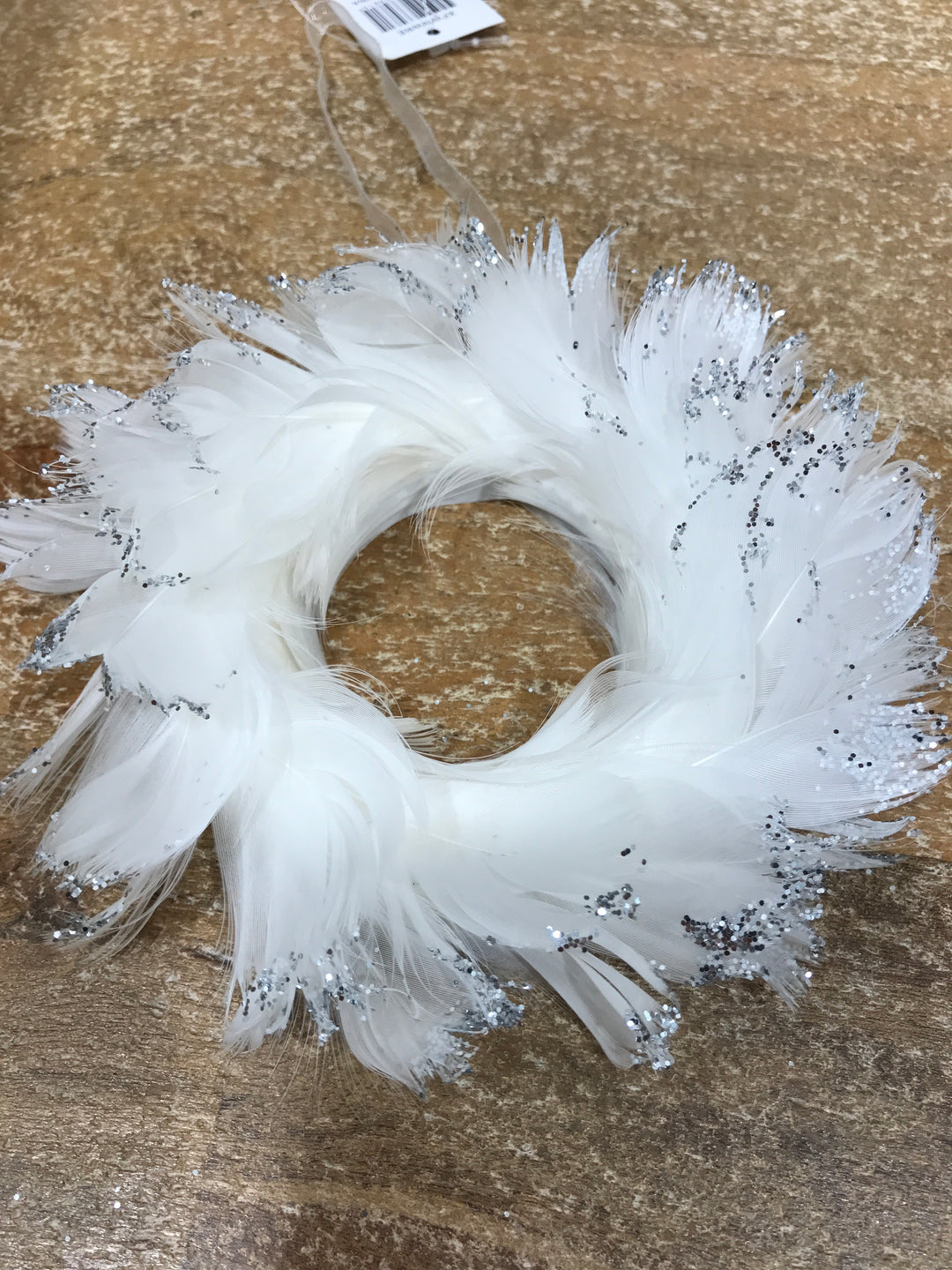 Whimsical White Feather Wreath