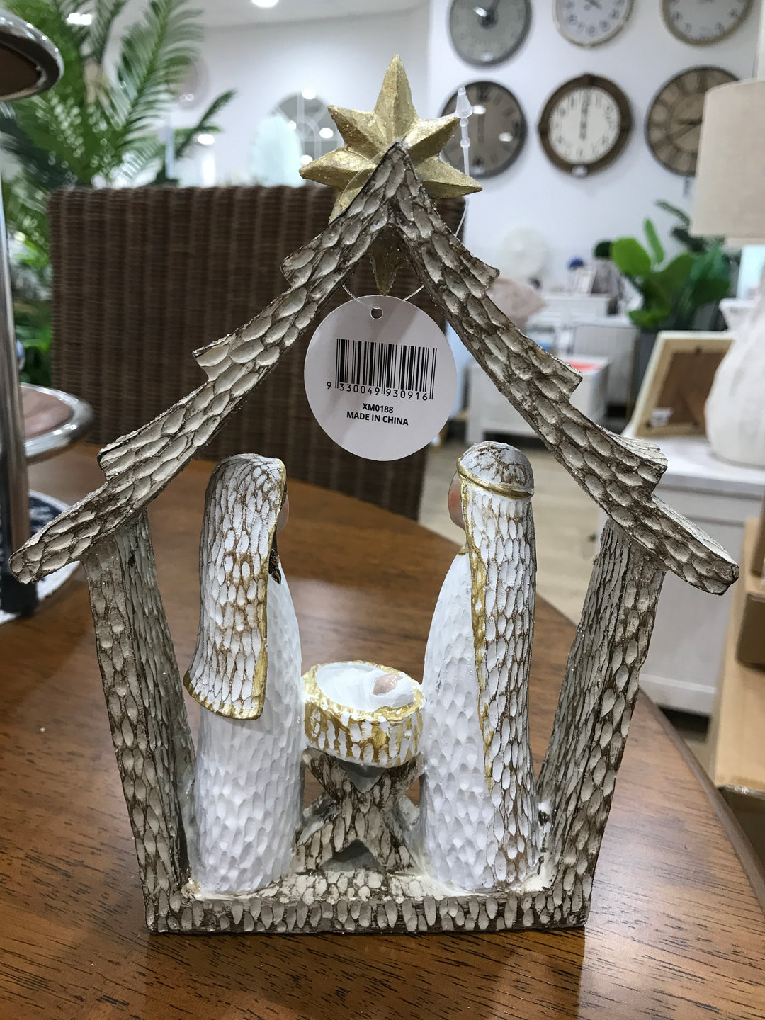 Nativity scene Poly 18x4x21cm White