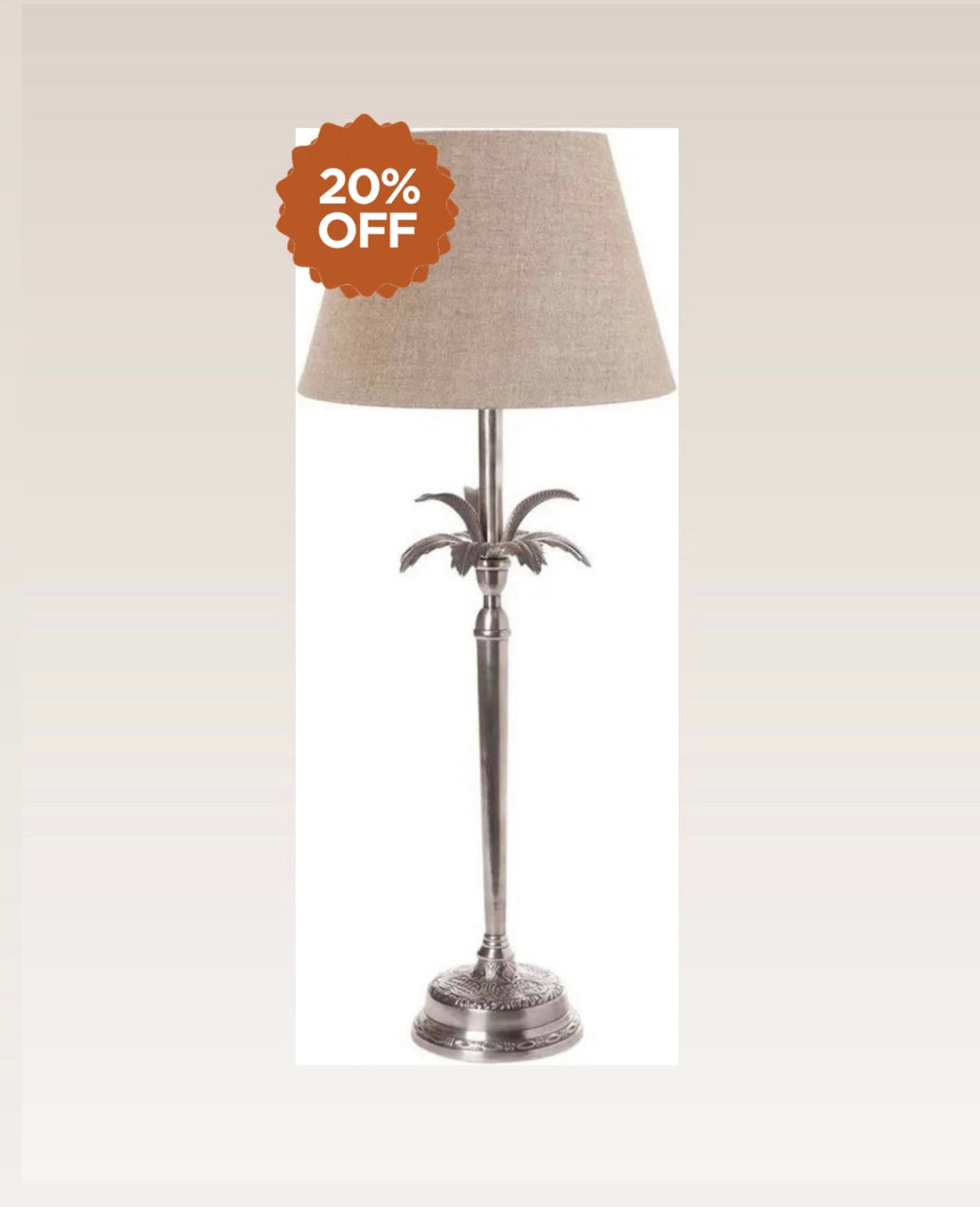 Casablanca Table Lamp Antique Silver