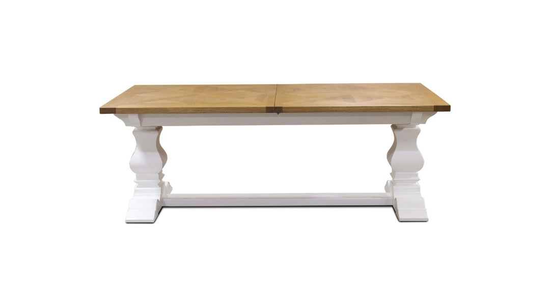 Havana Extendable Dining Table White Leg 210cm to 310cm