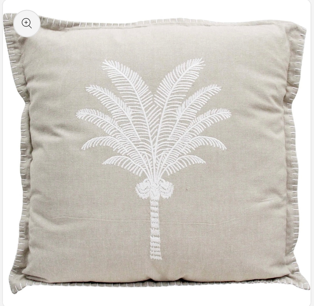 Palm Cove Natural Chambray Cushion