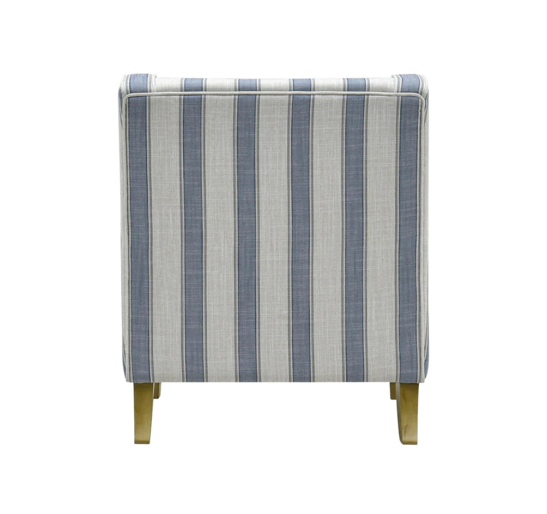 Hudson Blue Stripe Armchair
