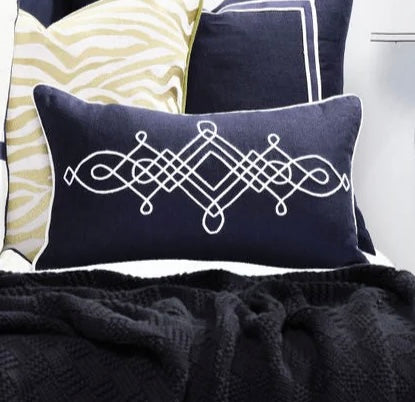 Hampton Cape Cod Navy Linen Cushion