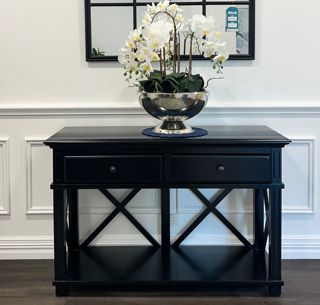 Sorrento 2 Drawer Console Black