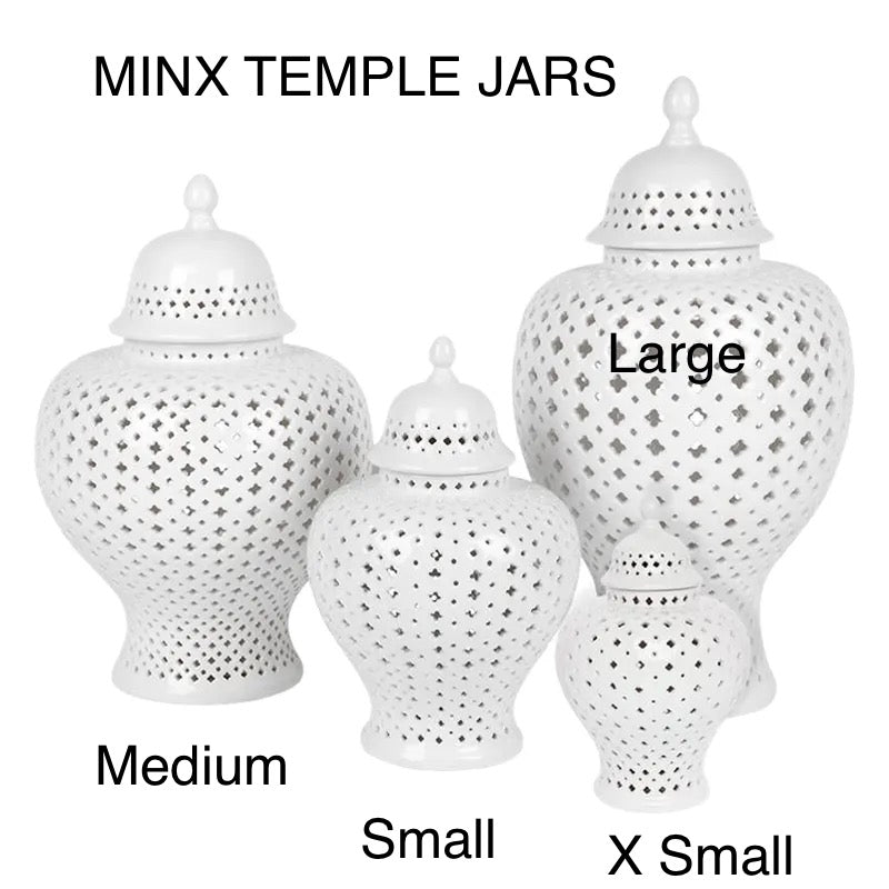 Minx White Temple Jar Medium