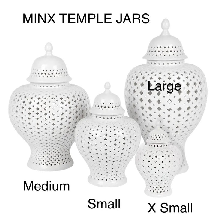 Minx White Temple Jar Medium