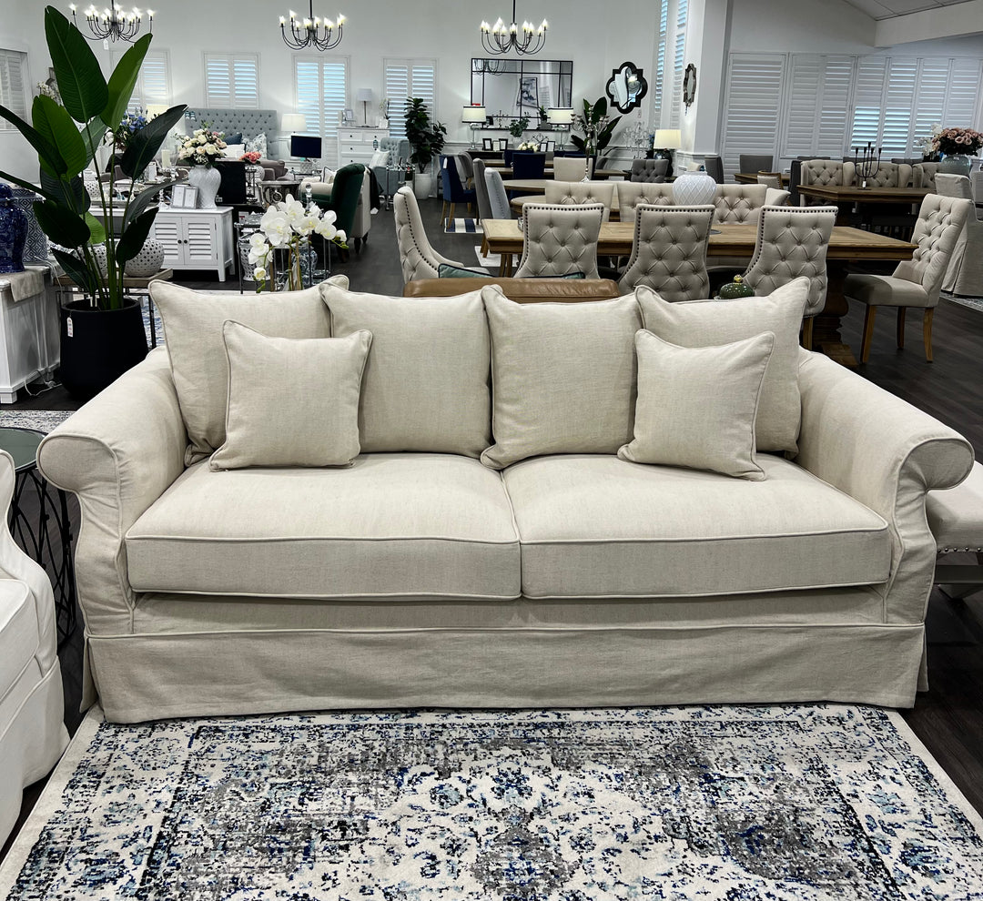 Ayla Hamptons 3 Seater Sofa Beige