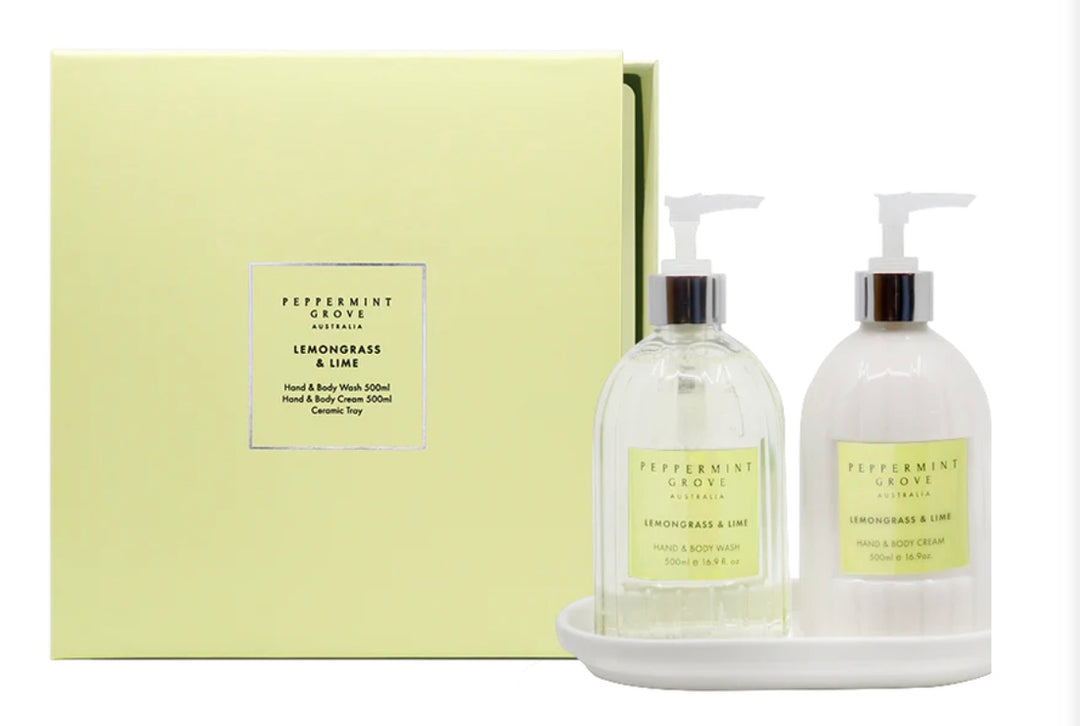 Lemongrass & Lime Set with Ceramic Tray