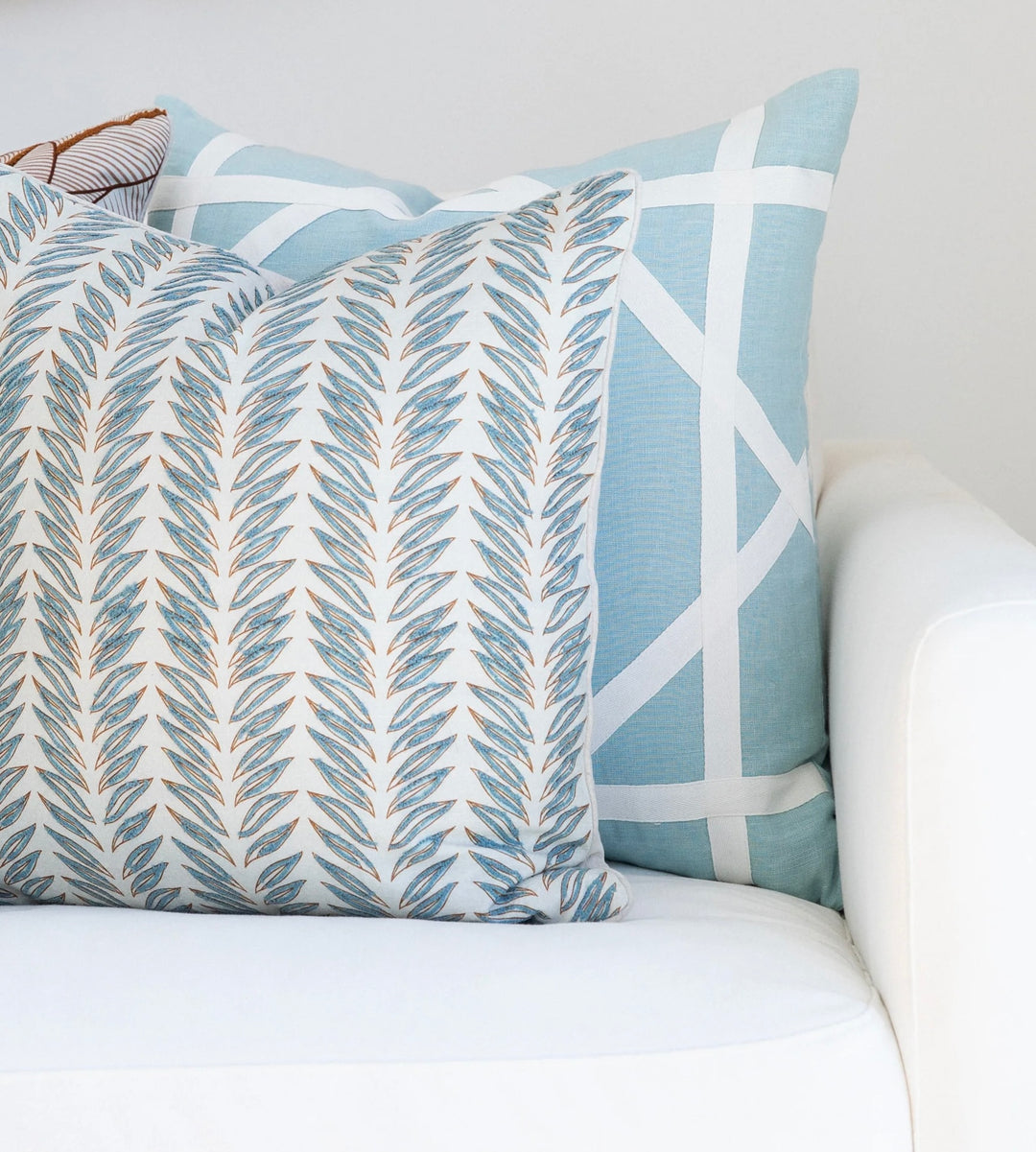 Hamptons Linen Newport Sky Blue Cushion