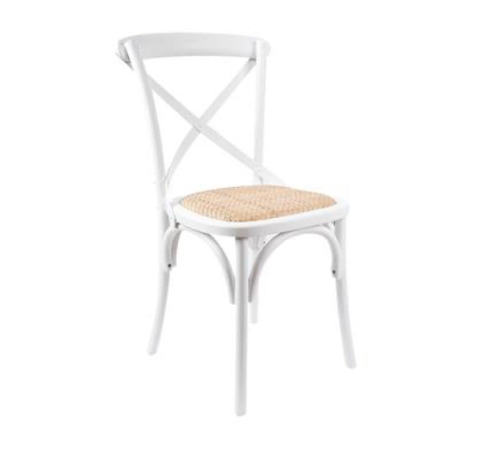 Hampton Vivid White Cross Back Dining Chair