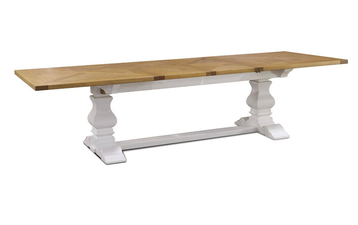 Havana Extendable Dining Table White Leg 210cm to 310cm