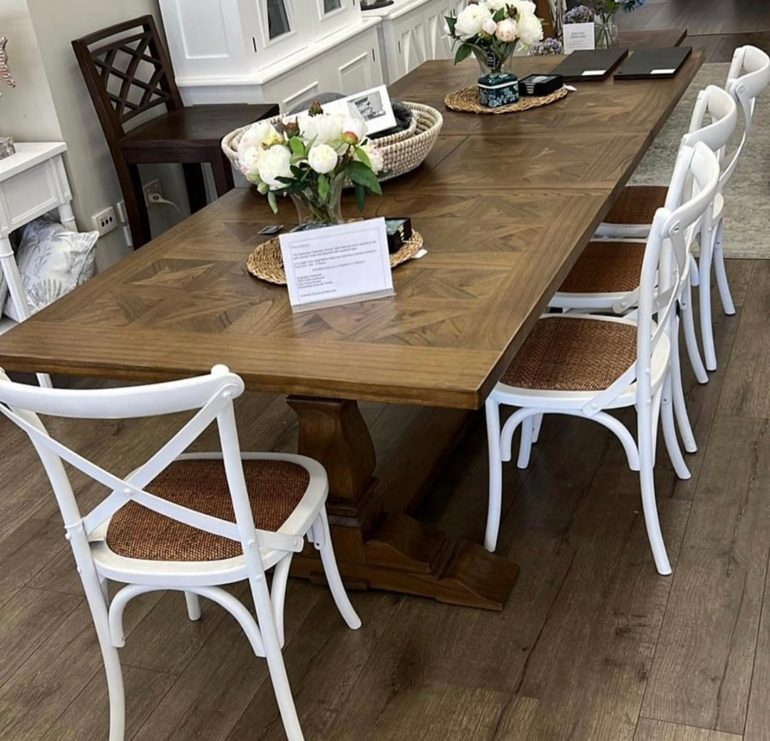 Nantucket Extendable Dining Table 210cm to 310cm Rustic Brown