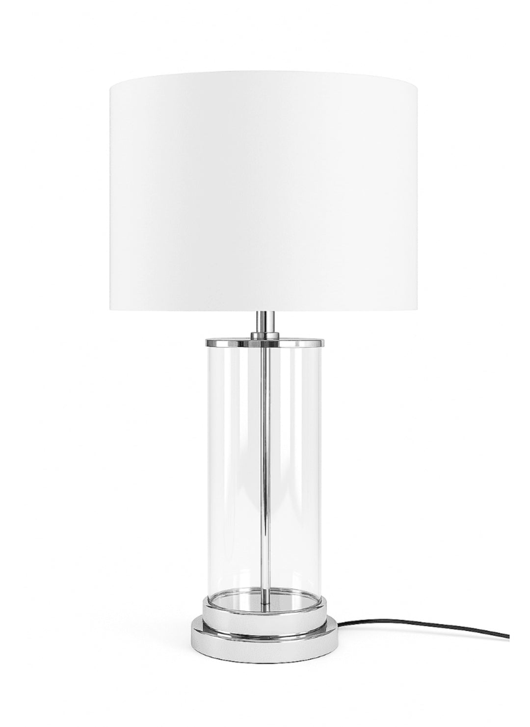 Tiffany Glass Lamp & Shade - Chrome