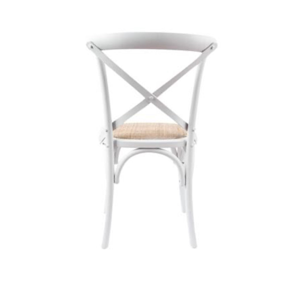 Hampton Vivid White Cross Back Dining Chair