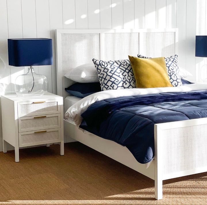 Santorini 3 Drawer Bedside Table